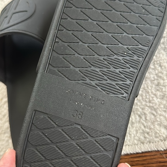 Anine Bing Black Rubber Slide Sandals Size 38 / US 8 - Picture 5 of 5